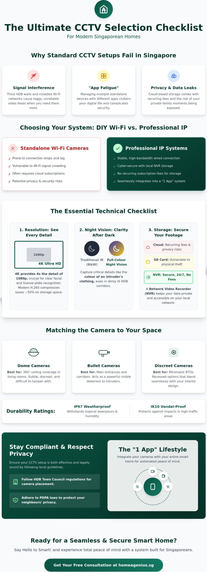 The Ultimate CCTV Camera Selection Checklist for Singapore Homeowners